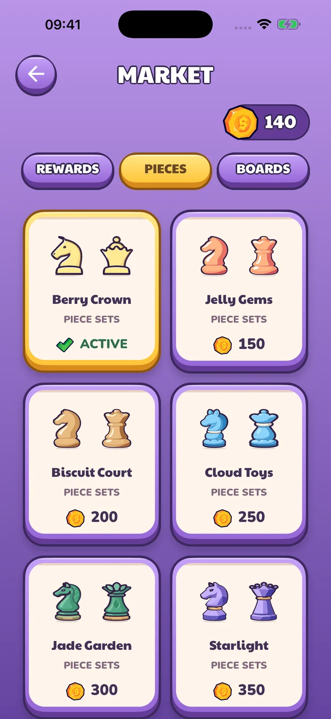 ChessPawn piece collection selection