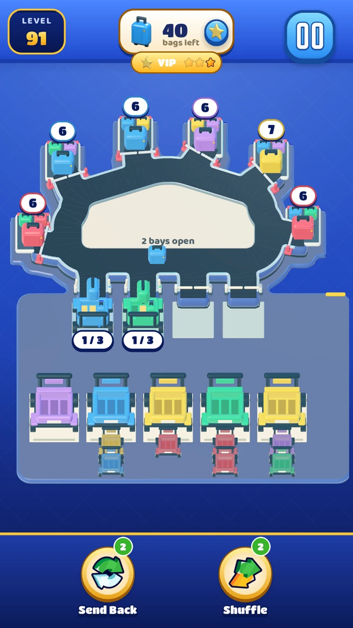 A puzzle with limited luggage loading bays